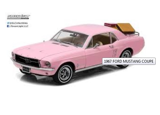 Greenlight 1/18 Ford Mustang Coupe Playmate Pink 1967